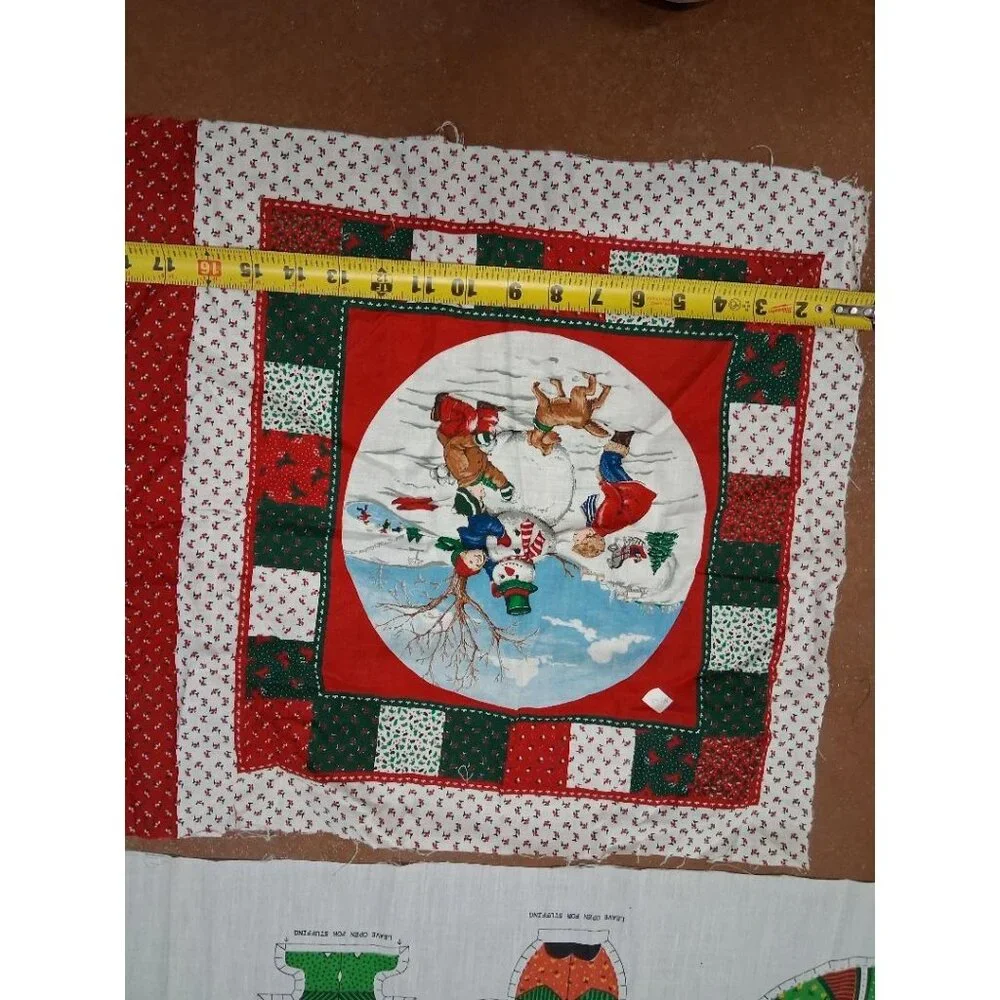 Vintage Springs Mills Christmas Fabric Panels Pattern #7470 For Stuffed Dolls &